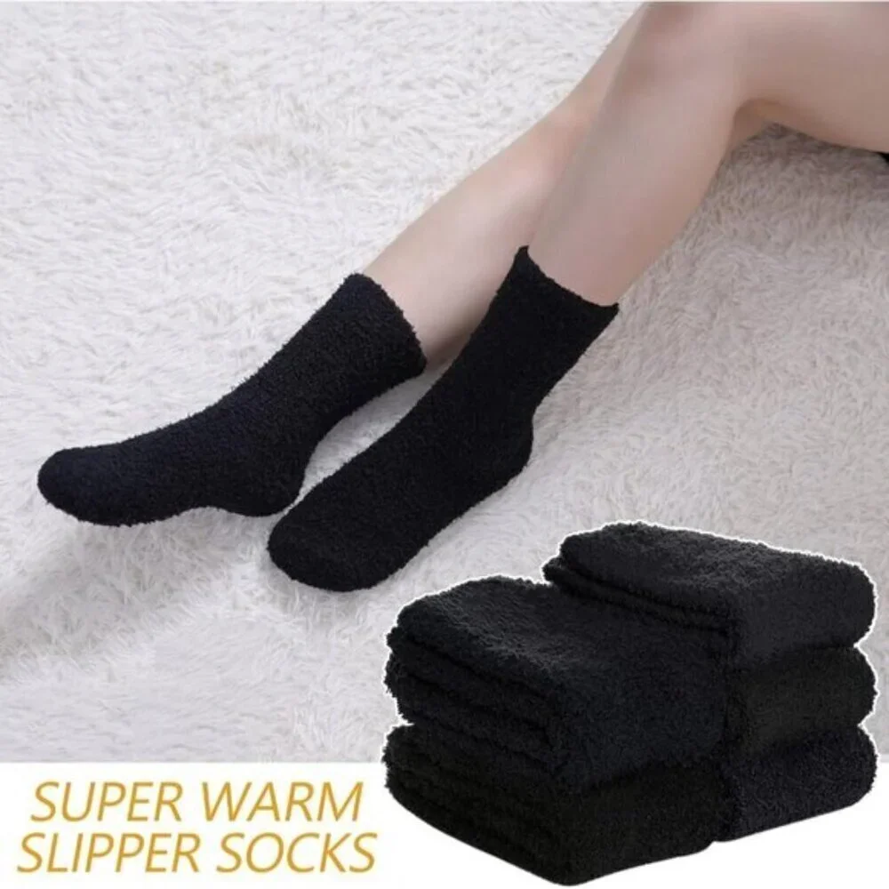 MQELONG Women’s Super Soft Fuzzy Sleeping Socks 5-Pair Cozy Warm Size 5-10